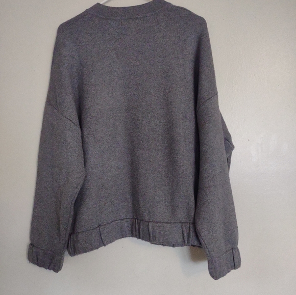 Mango (MNG) Womens Gray Knitted BomberJacket SizeL - Picture 3 of 8